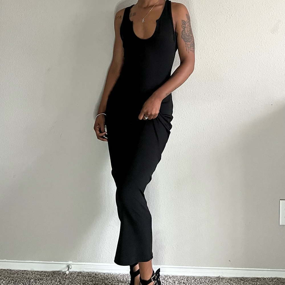 Ankle length Tank Ribbed Maxi Dress